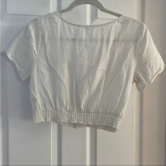 LA Hearts cropped white button down - Picture 2 of 4